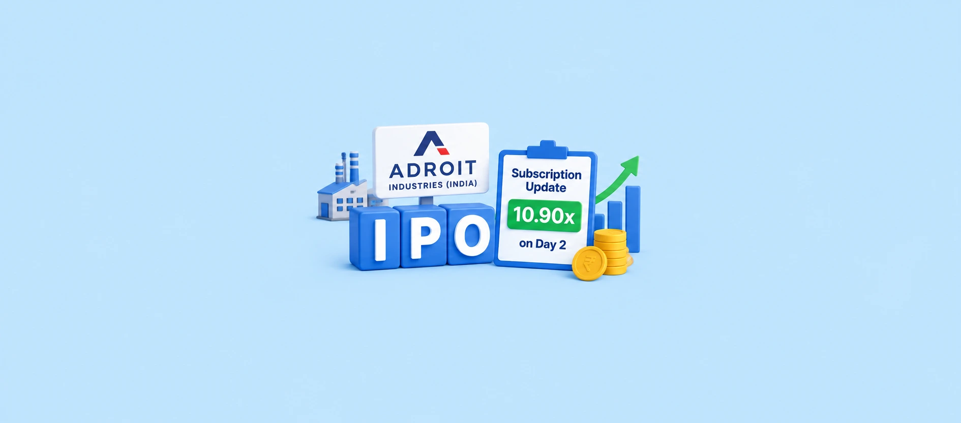 Adroit Industries (India) IPO Subscription Update: Issue Subscribed 10.90x on Day 2